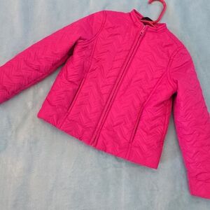 Gymboree Bright Pink Quilted Lined Spring Jacket. Size 4